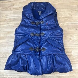 Nautica Girls Navy Quilted Fiber Fill Performance Puffer Vest Size 8